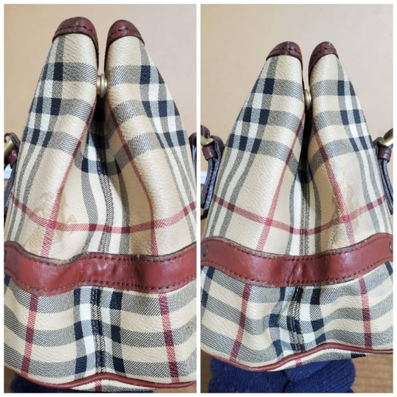 Authentic BURBERRY Classic Check Haymarket Satchel Bag - Picture 10 of 12